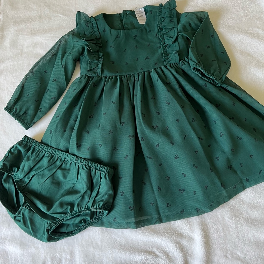 Dark Green dress Size12 Never used